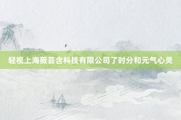 轻视上海薇芸含科技有限公司了时分和元气心灵
